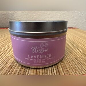 Blossom Lavender Handmade 8 oz Soy Wax Candle In Tin